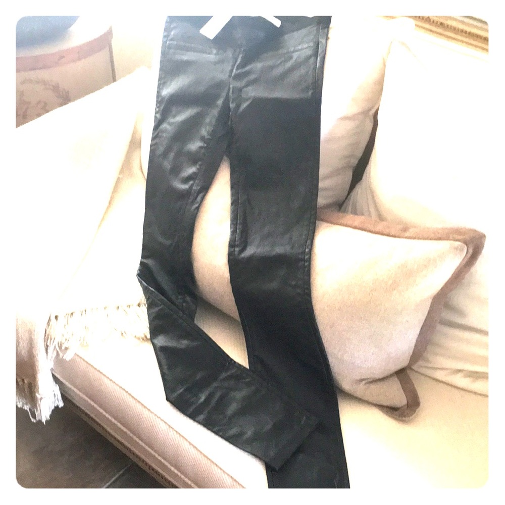 NWT MILLY leather legging/skinny pants black in 0